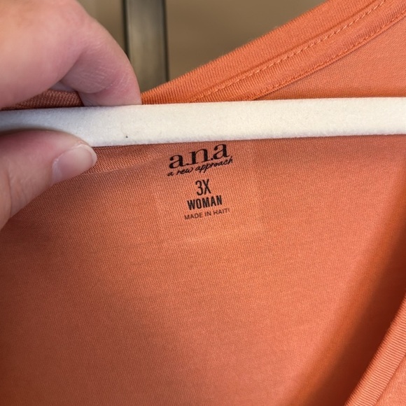 A.N.A. Scoop neck T-shirt size 3X in Spanish tile - Picture 2 of 5